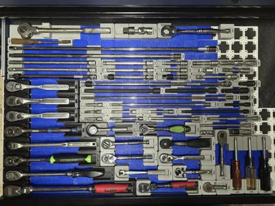 Gridfinity Universal Socket Trays - Extensions by snjames316 MakerWorld ...