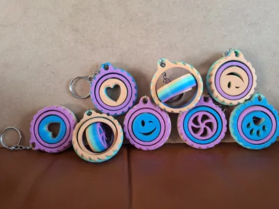 Gyroscopic Keychain Gyroscopic Keychain Spinners by squinn MakerWorld: Download Free 3D Models