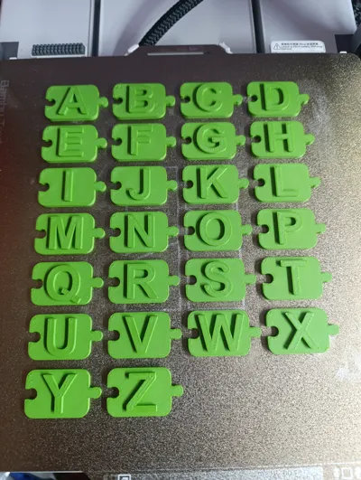 Puzzled Letters Alphabet puzzle letter tiles by CoNcLuZiOn MakerWorld: Download Free 3D ...