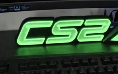 CS2 Logo Light Box Counter Strike 2 Logo Sign RGB - Free 3D Print Model ...