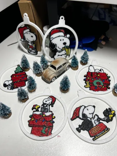 Snoopy Christmas Tree Ornaments #2 - Free 3D Print Model - MakerWorld