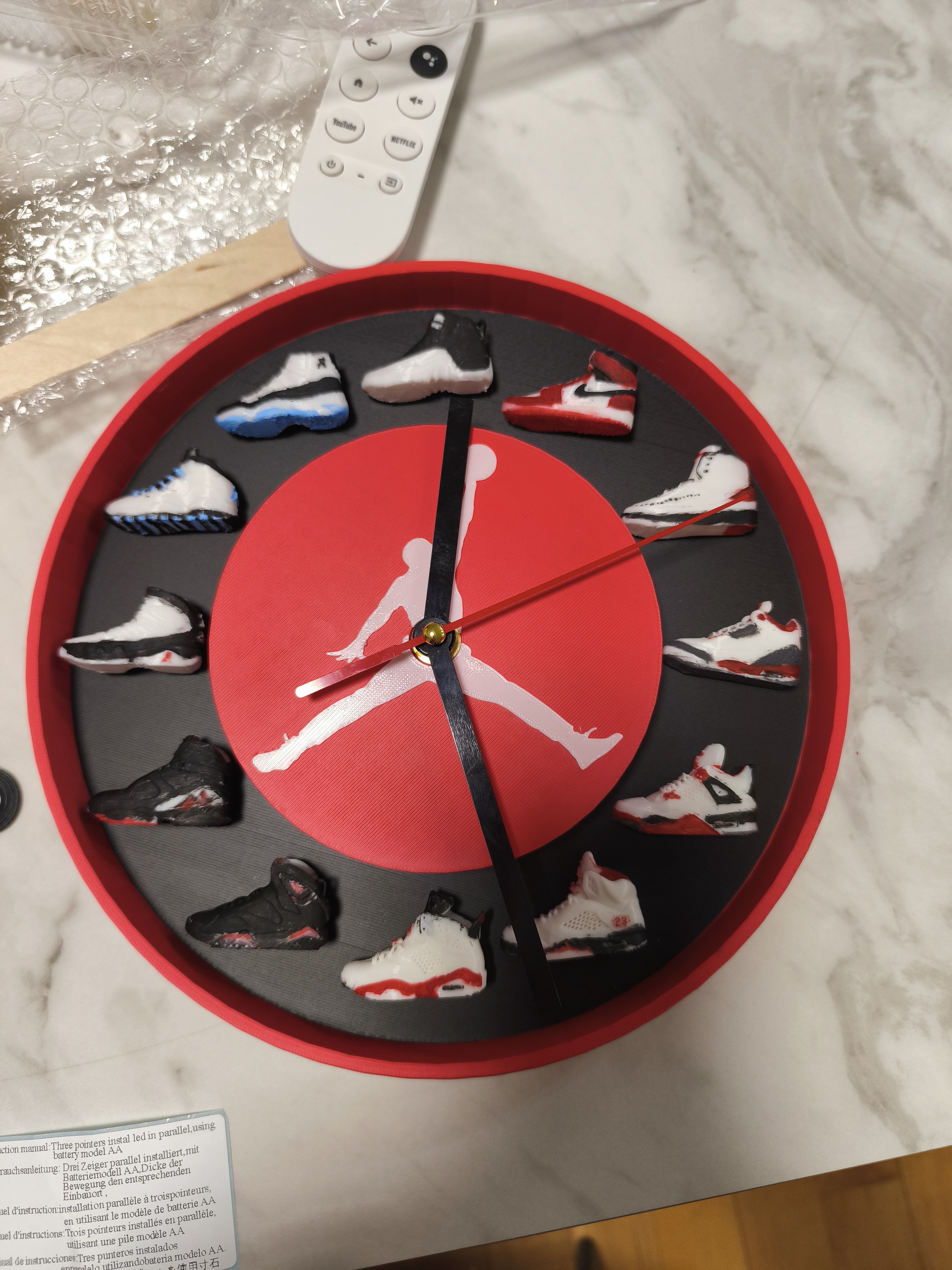 mini jordan shoe clock