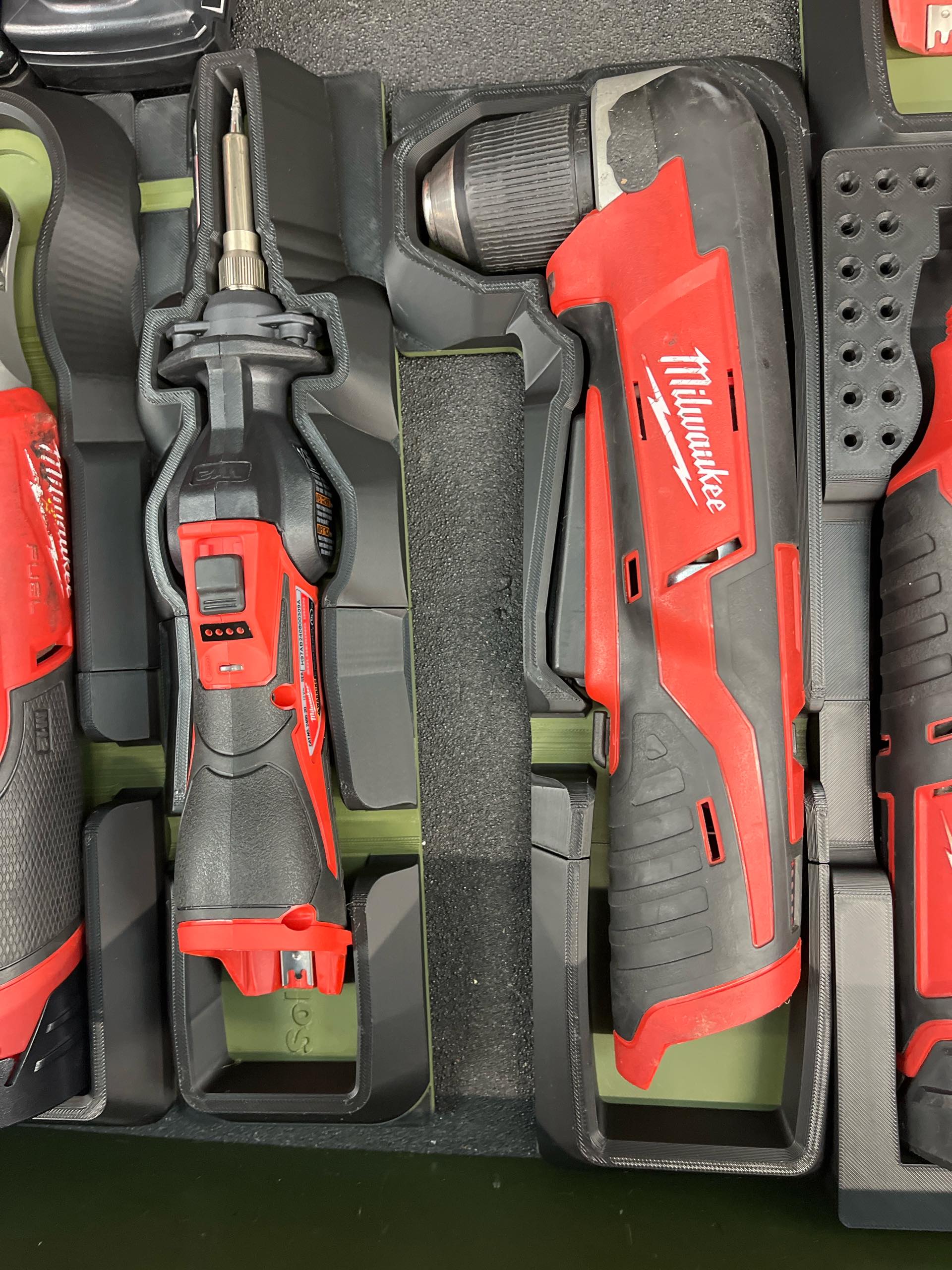 Gridfinity Shadow Tray-M12 Right Ang Drill 2415-20 - Free 3D Print Model -  MakerWorld