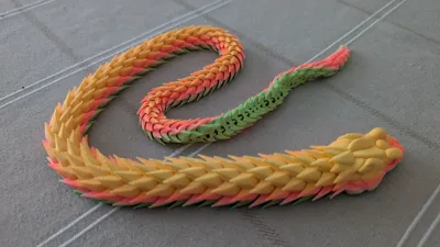 Segmented Snake Image Articulated Rattlesnake, segmented snake with spherical joints (DIY ...