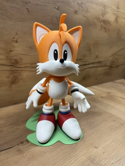 Tails Sonic - multi part Remixed by Ethanprint3D MakerWorld: Download ...