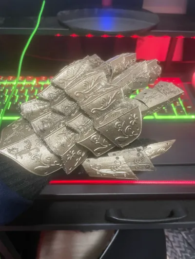 Medieval Gothic Gauntlet Wearable High Flexibility - Free 3D Print ...