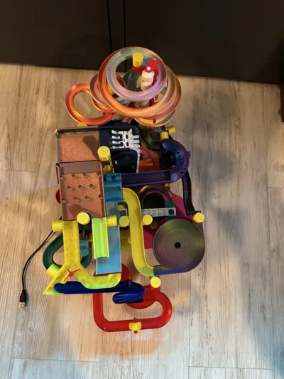 Loopty Loop Marble Run Marble Run 003 6-Ways Looping Addon v2 by MplusM MakerWorld: Download ...