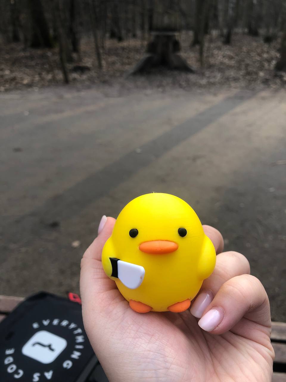 3D модель Качка з ножем — 3D-друкована мем-фігурка | Duck Meme | Львів — 3D друк Львів