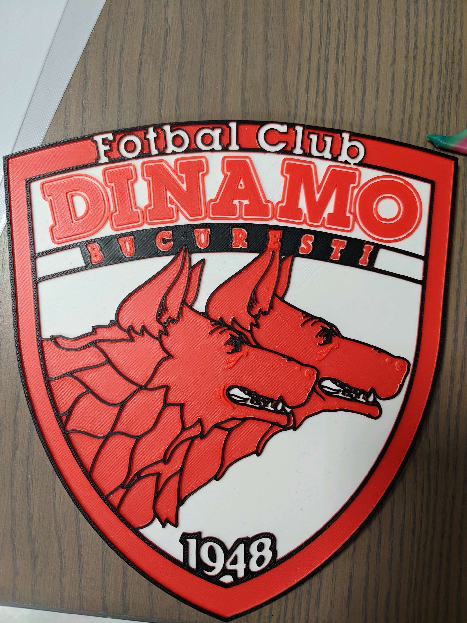 Fanion Vintage Dinamo Bucuresti - Banderin De Club - Football Roumain