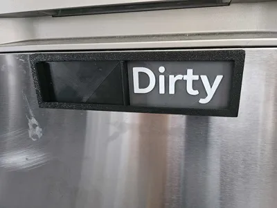 Clean Dirty Dishwasher Sign - Free 3D Print Model - MakerWorld