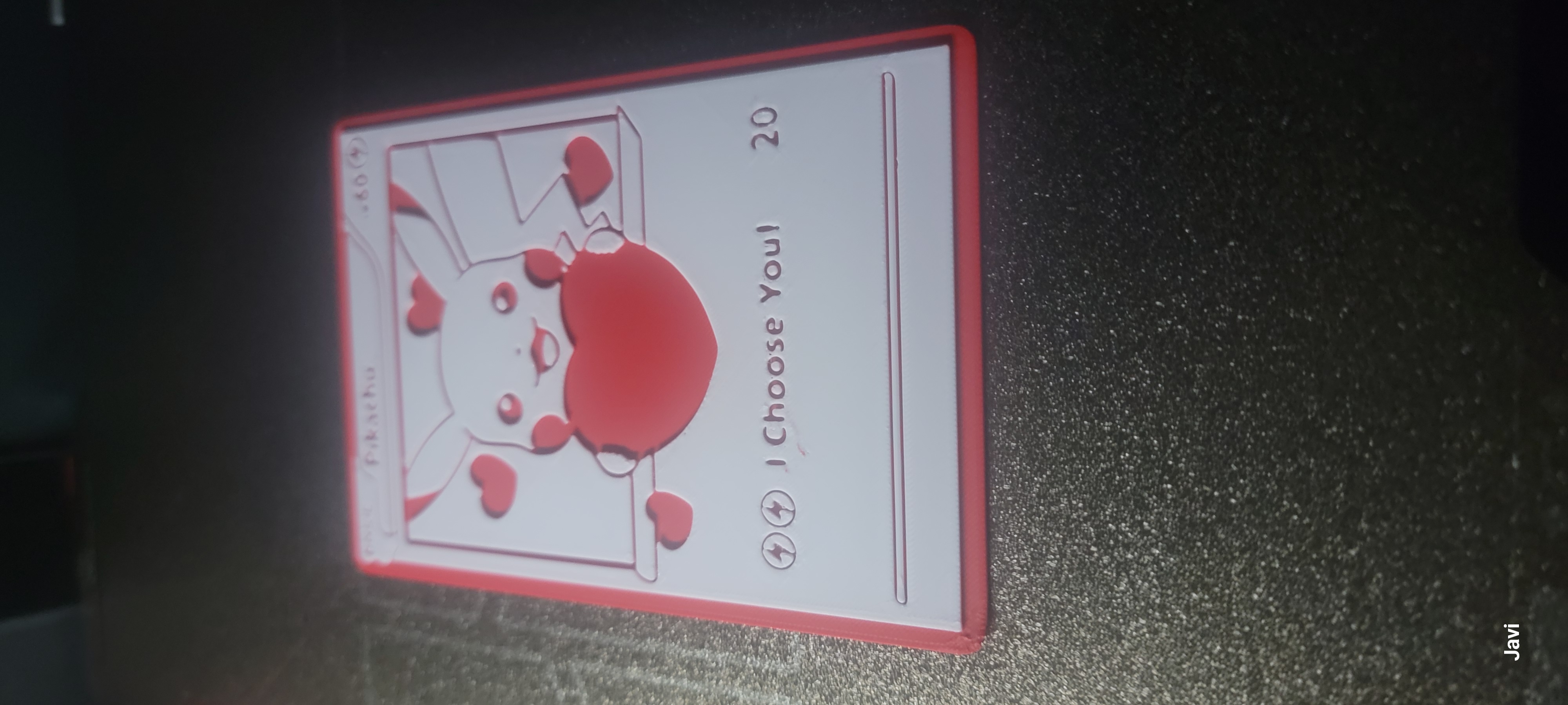Pikachu Valentines Pokemon Card - I choose you! - Free 3D Print Model -  MakerWorld