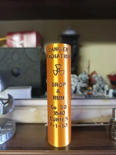 Cobalt 60 Source Cylinder DROP & RUN - Free 3D Print Model - MakerWorld