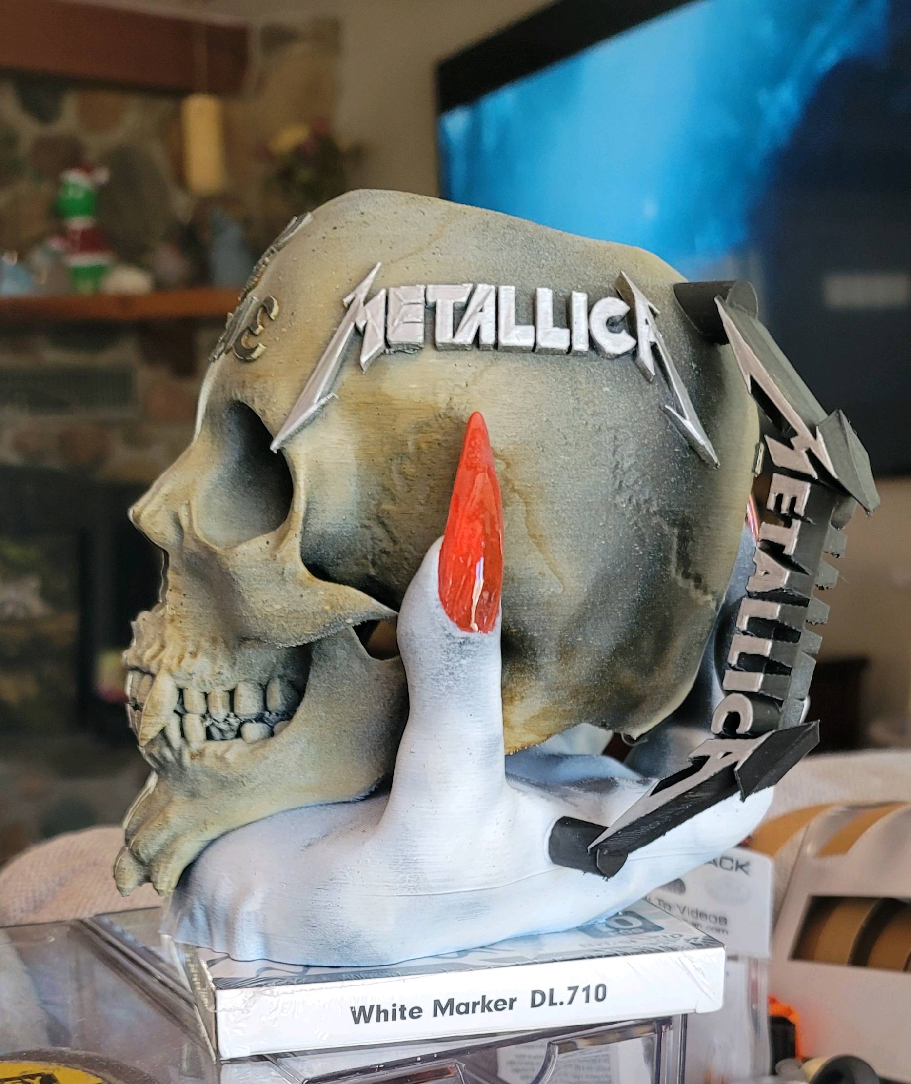 Metallica Skull Figure - Sad But True - Free 3D Print Model