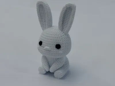 Knitted Easter Bunny Rabbit - Free 3D Print Model - MakerWorld