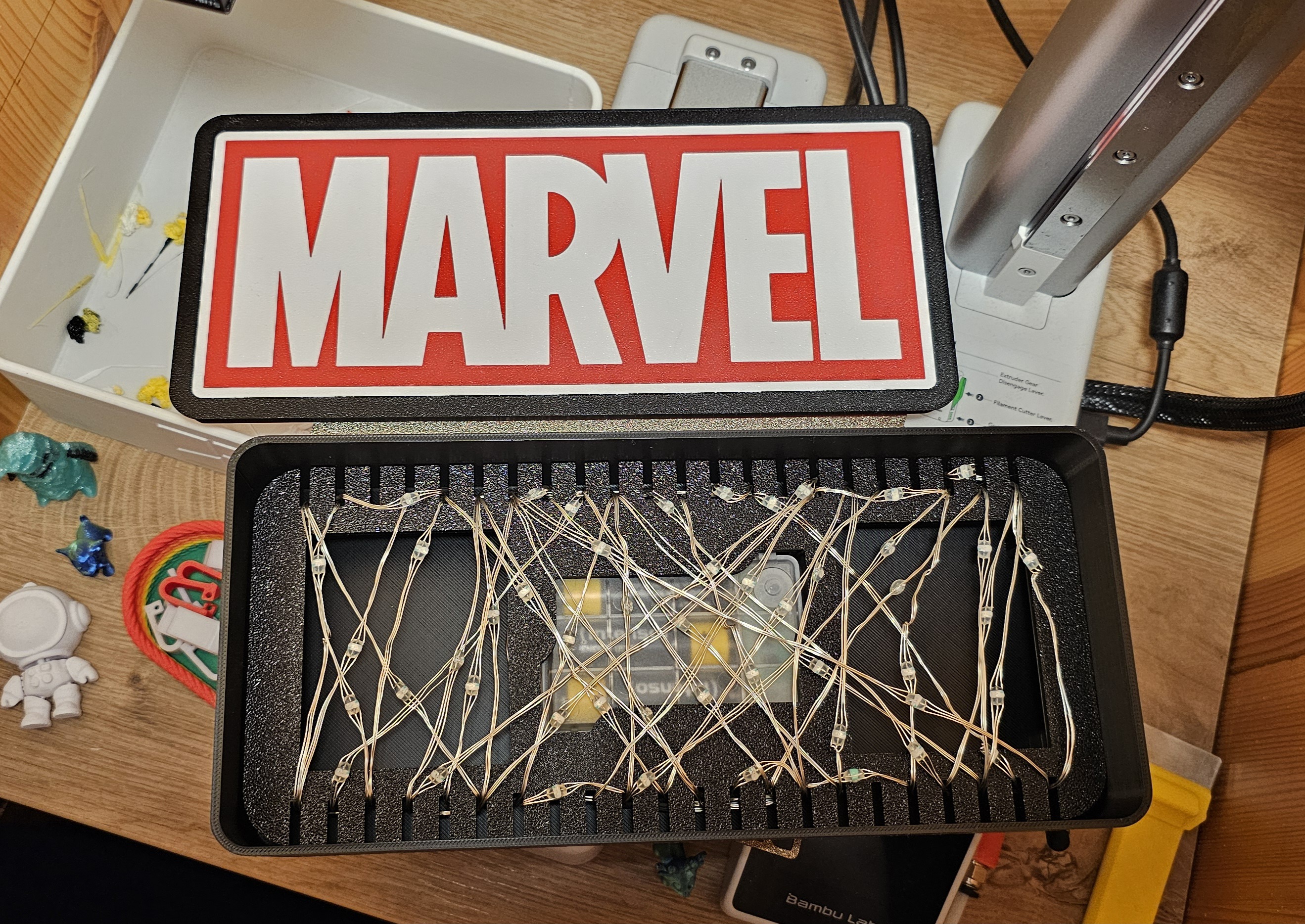 Marvel Lightbox LED Lamp - Free 3D Print Model - MakerWorld