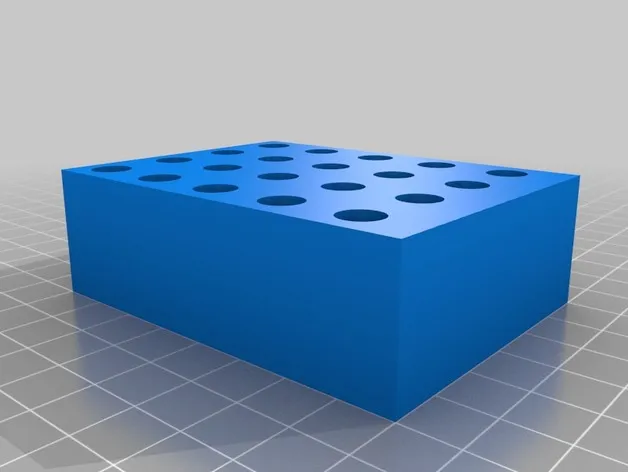 Customized bit holder for 1/4" hex drive bits - 16 bits tall