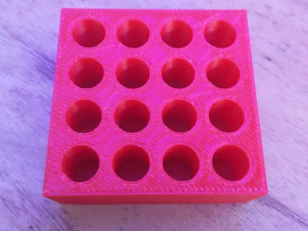 Customized Bit Holder for 1/4" hex drive bits - holds 16 bits