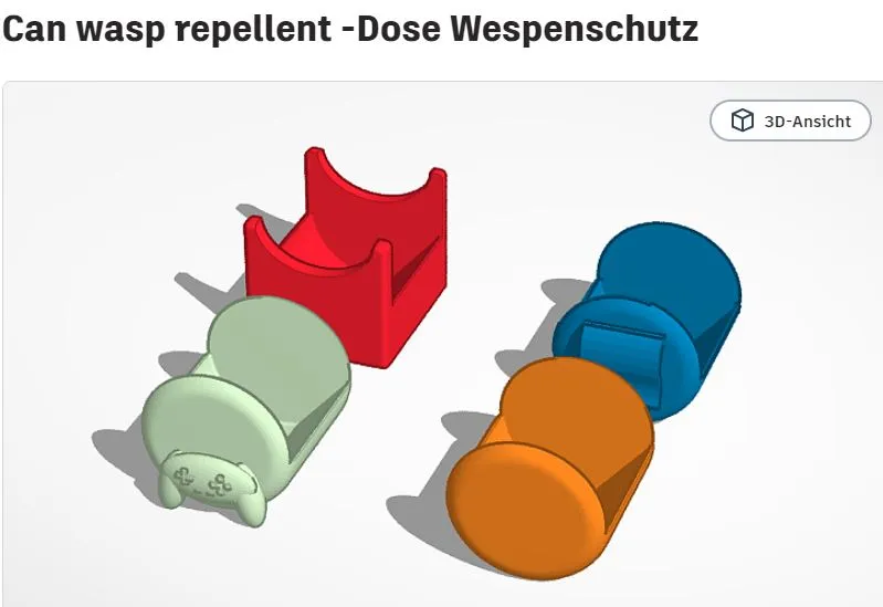 Can wasp repellent -Dose Wespenschutz Behälter