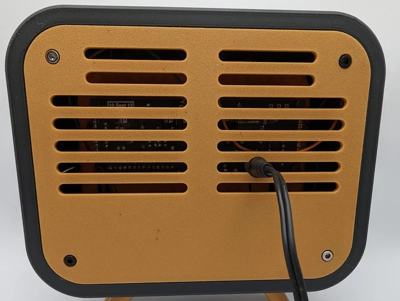 Nixie FunKlock Vintage TV Enclosure - Modified Back Plate
