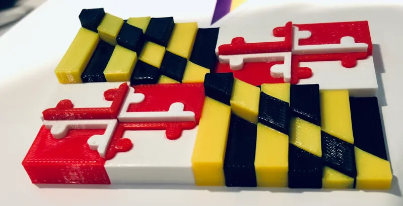 3D Maryland Flag