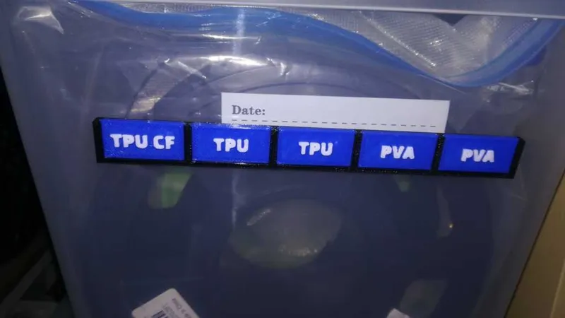 Filament Indicator/Display for Storage Box
