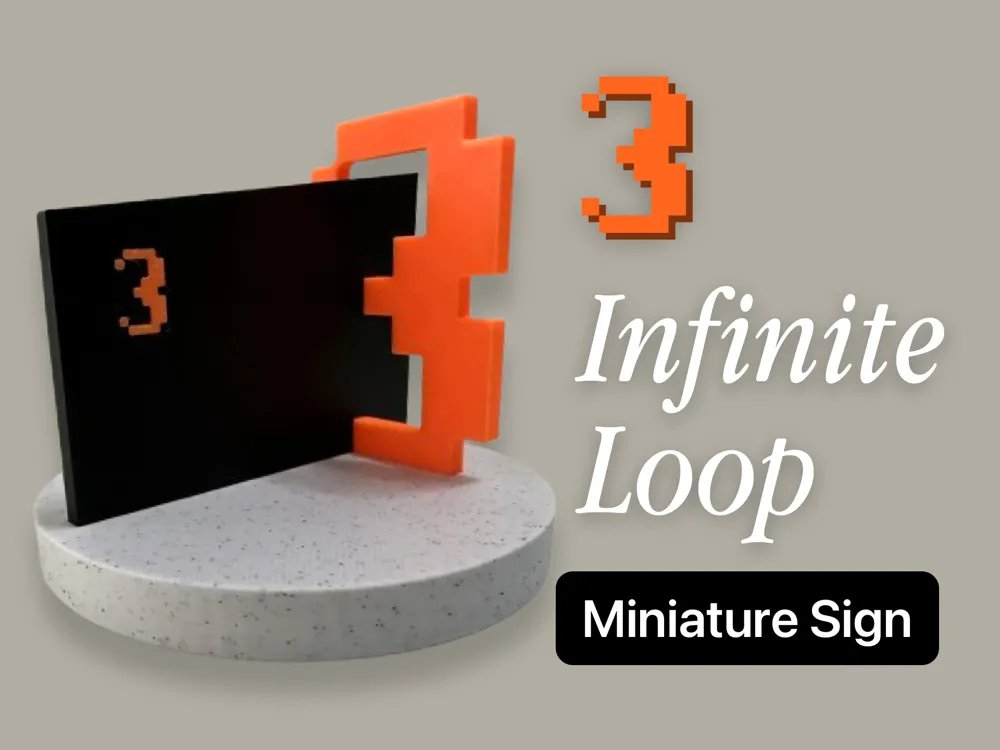 Apple 3 Infinite Loop Sign by Bas van der Ploeg - MakerWorld
