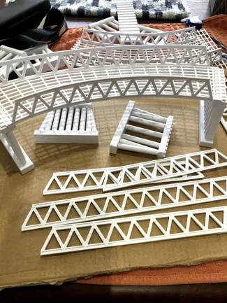 N-Scale Concrete/Steel Truss Bridge - For 2 tracks