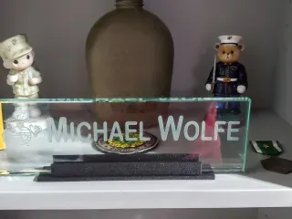 Glass Nameplate Holder