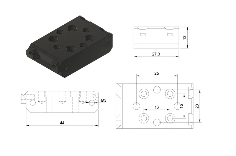 EVA 3.0 Heat Set MGN 9H Top Endstop