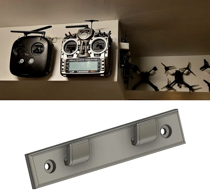 Recursion Radio Transmitter Wall Mount - Taranis/DJI/Radiomaster/etc...