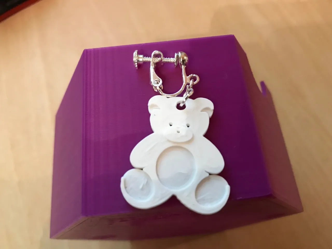 teddy bear earrings charm jewellery also available as multi colour view 2