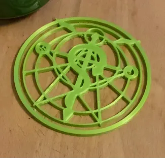Sous verre cercle d'invocation - Fullmetal alchemist