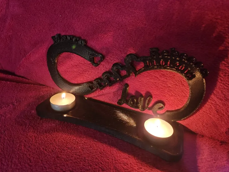 Parametric Love Sign with tealight holder