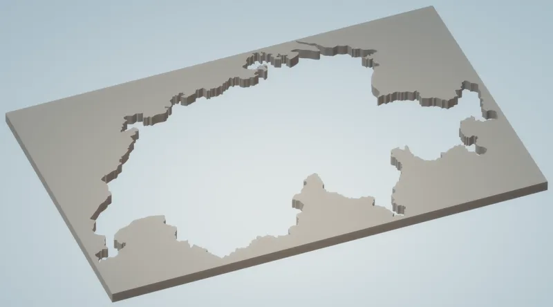 Negative Map of Switzerland / Negative Swiss Map