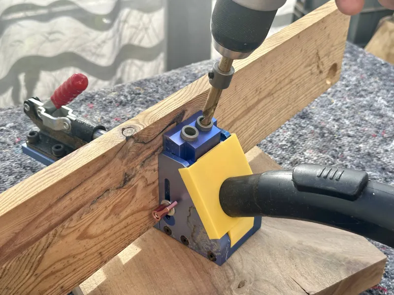 Vacuum Port for Pockethole Jig XK-2 for 34mm hose