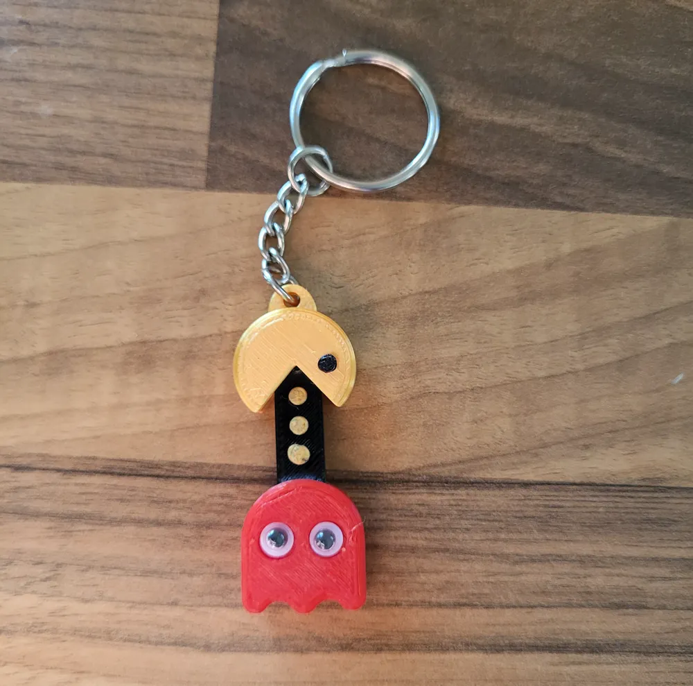 pacman keyring by tomo3D MakerWorld