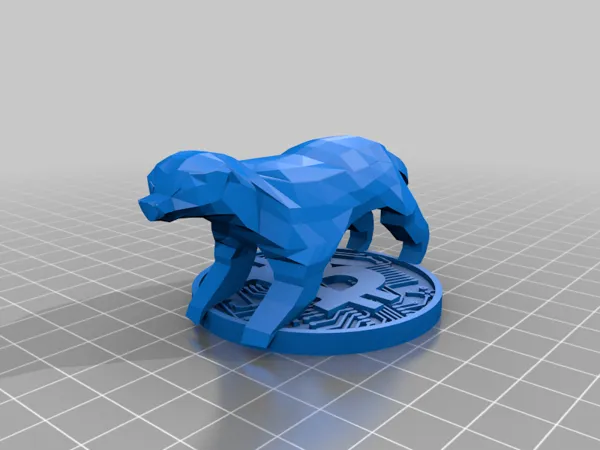 Ratel low poly pour double extrusion