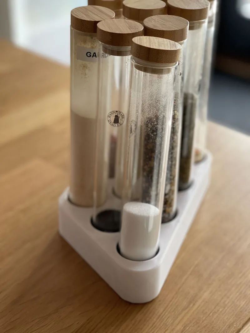 Spice tray for Ikea glass tubes