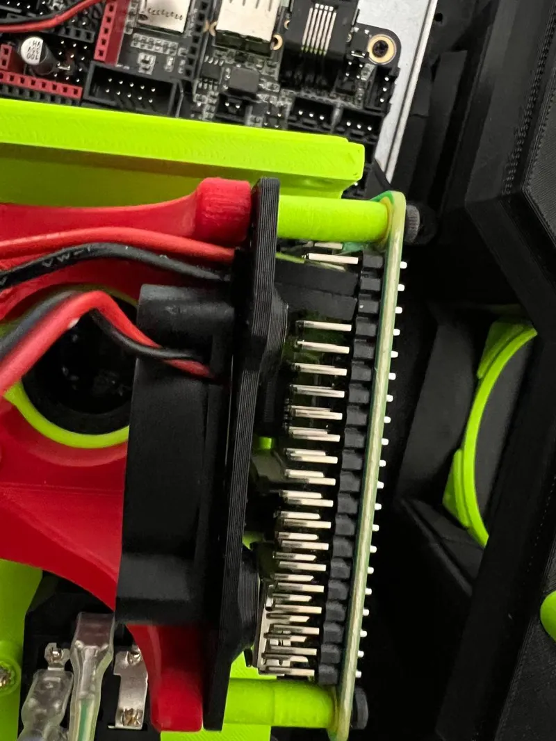 Rpi Fan Frame Modified for Squirrelbrain Base for V-Minion - With Inserts for fan and GPIO hole