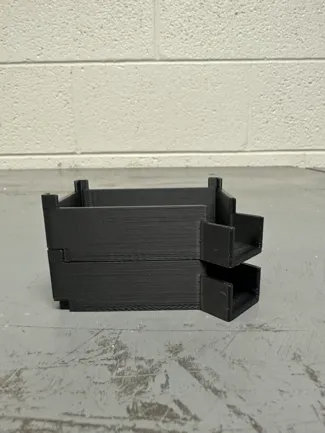 Modular small item organizer with pour spout