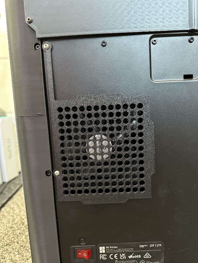 Chamber Fan Cover with tabs