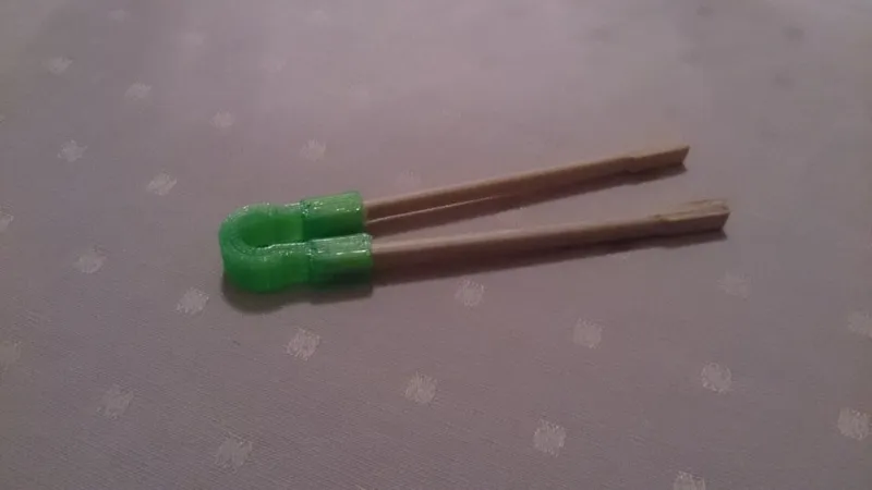 Chopsticks with wooden end