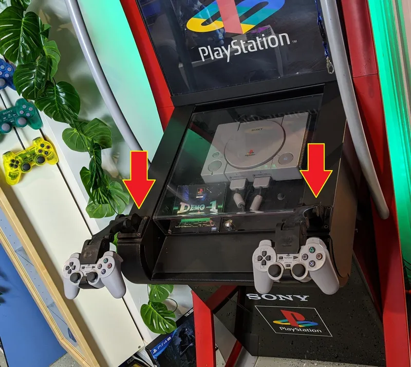 Light Gun Holster mount for PlayStation 1 Kiosk