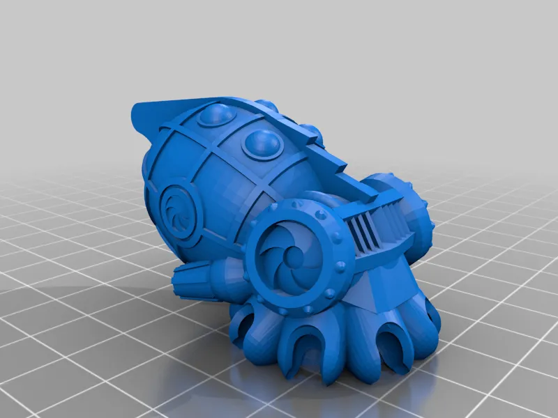 Steam punk body and tentacle ends with magnet pockets