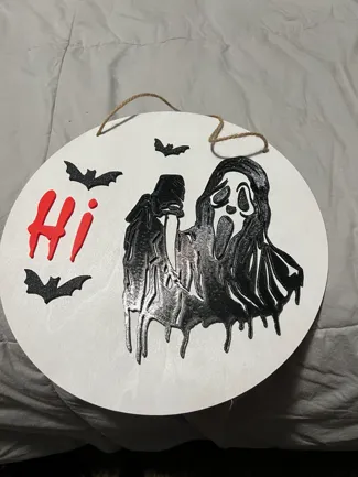 ghost face door hanger