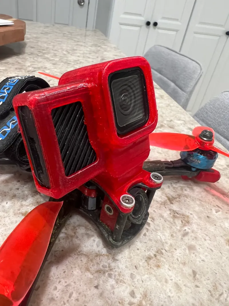 Quadmula Split F5 ND Filter GoPro Hero 10 Bones Mount 25 Degrees.