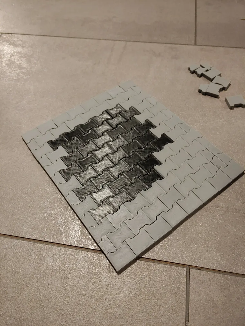 Knochenpflaster / Doppel-T Pflaster - Maßstab 1/10  / Bone shaped cobblestone - scale 1/10