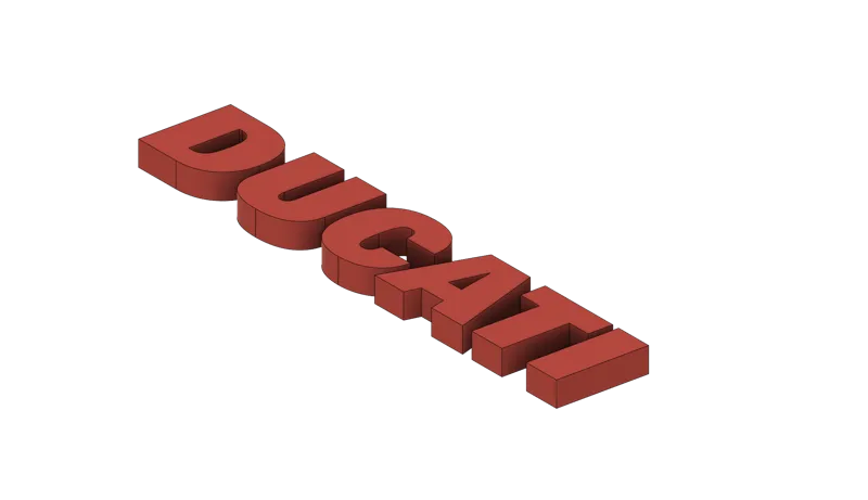 Ducati Large Letters Sign