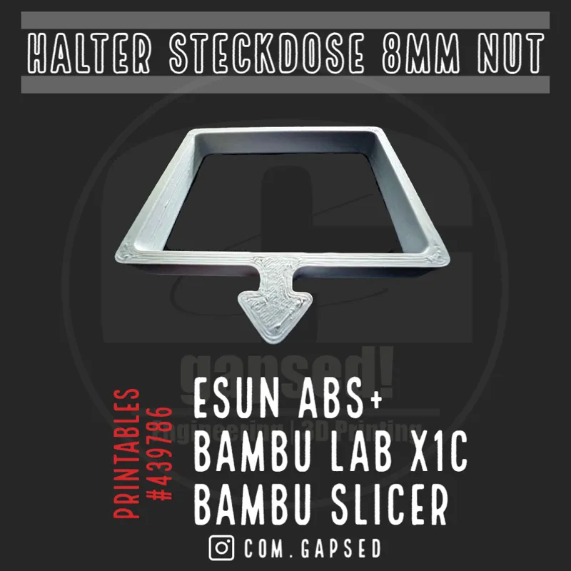 Halter Steckdose 40mm Aluprofil 8mm Nut