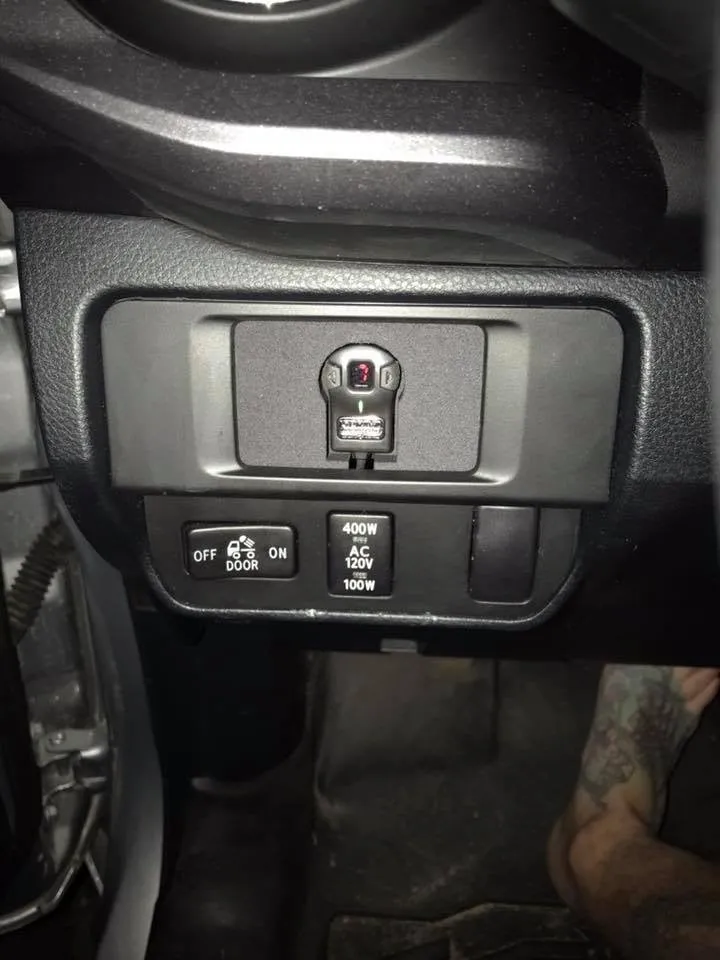Tacoma centered Sprint Booster cubby plate
